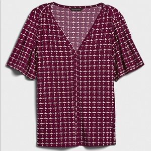 Matte Jersey Gathered-Shoulder Top